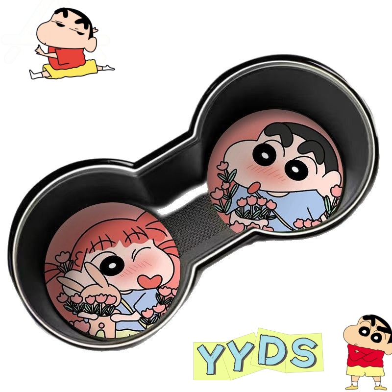 Car Accessories Japanese - Crayon Shin-chan Cute Cartoon Car Coaster