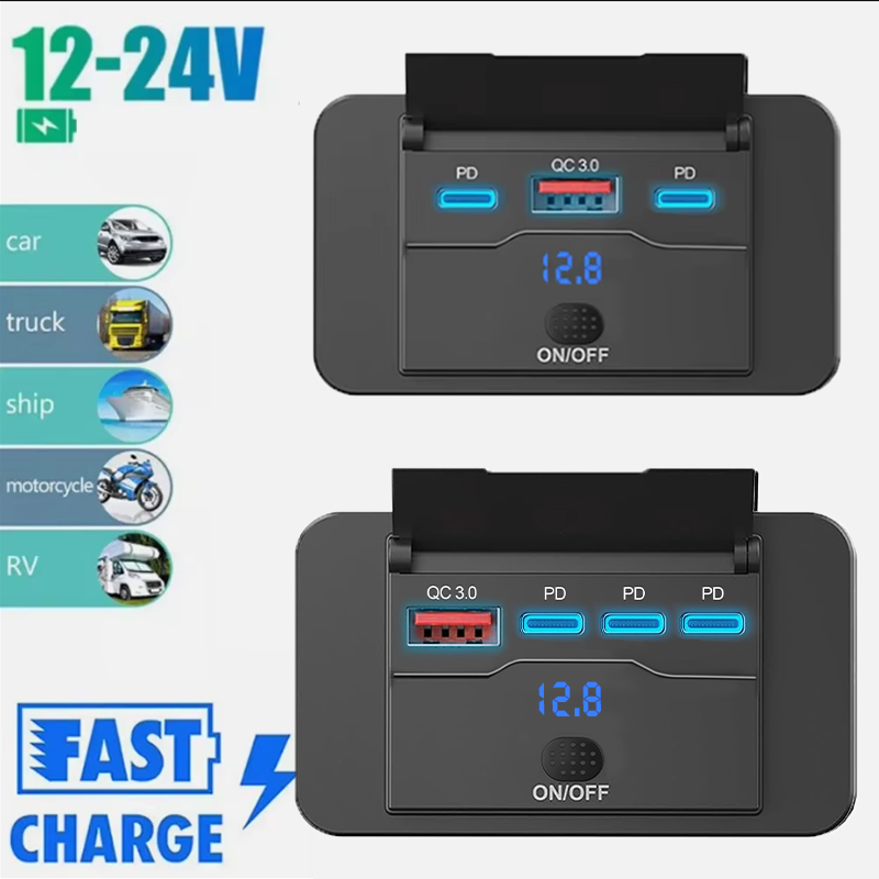 Car Accessories Qc - Three PD & QC 3.0 USB