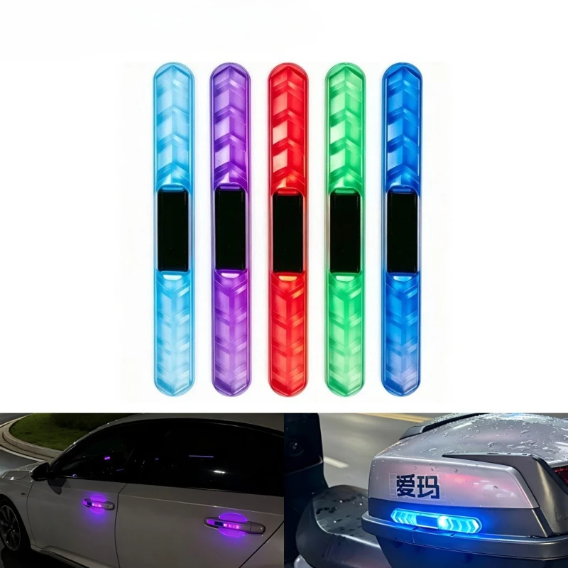 Car Door Handle Protector - 1Pc Solar LED Strobe Flash Light