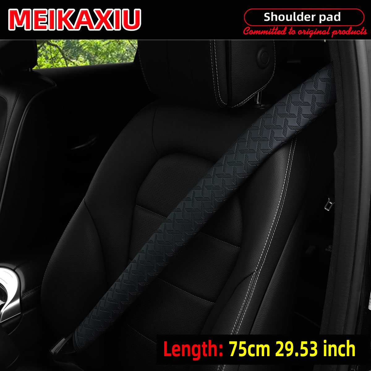 Car Accessories Japanese - 75cm PU Leather Long-Style Car Shoulder