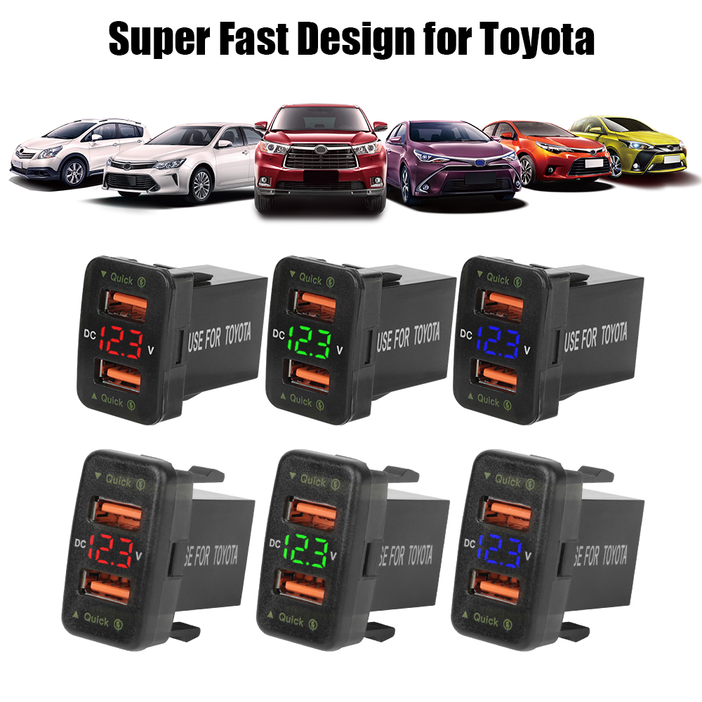 Car Accessories Qc - QC Car Socket Charger 12-24V Voltmeter