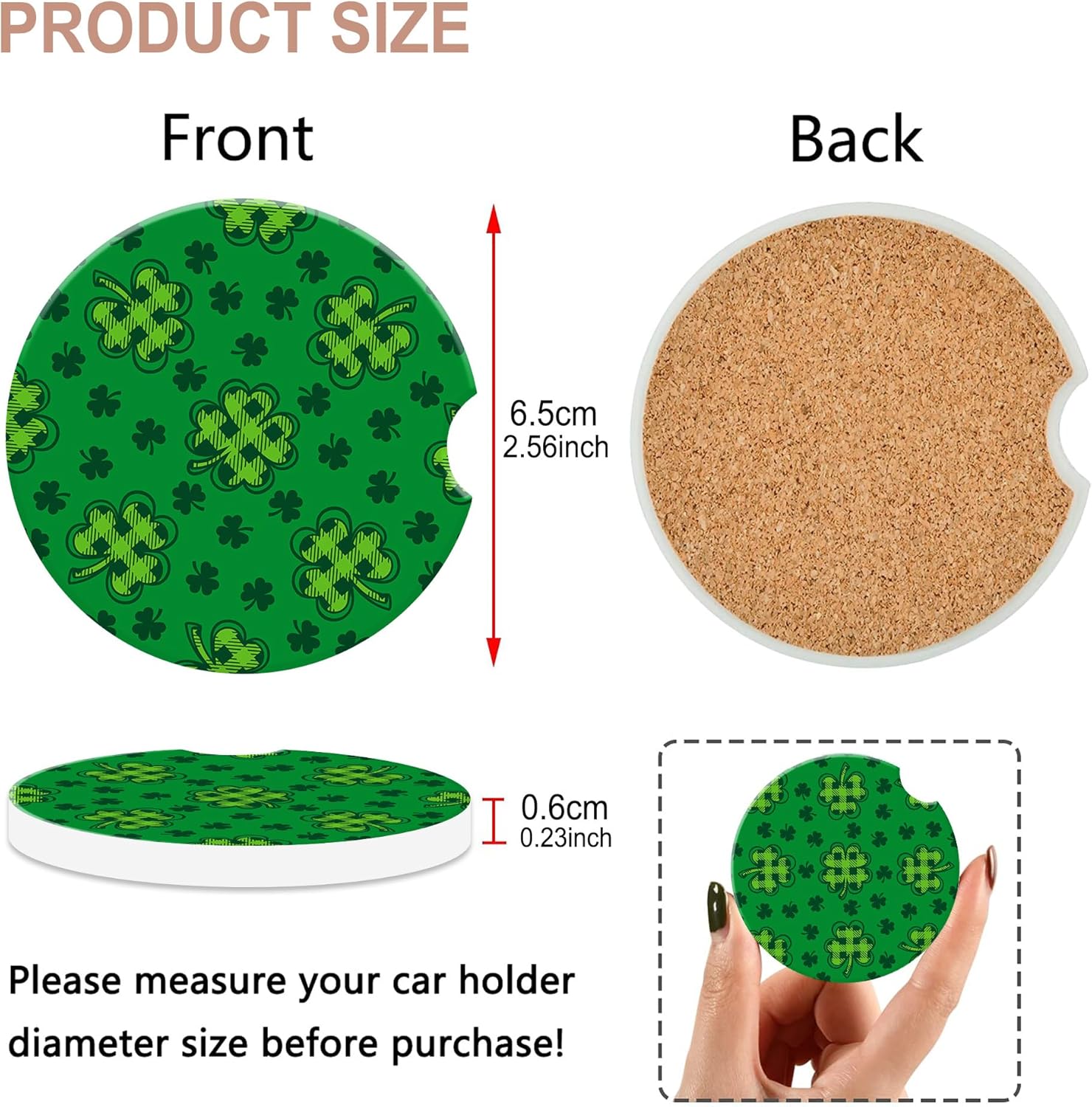 Car Coaster for Cup Holders,Gr - Car Accessories Cork review and price