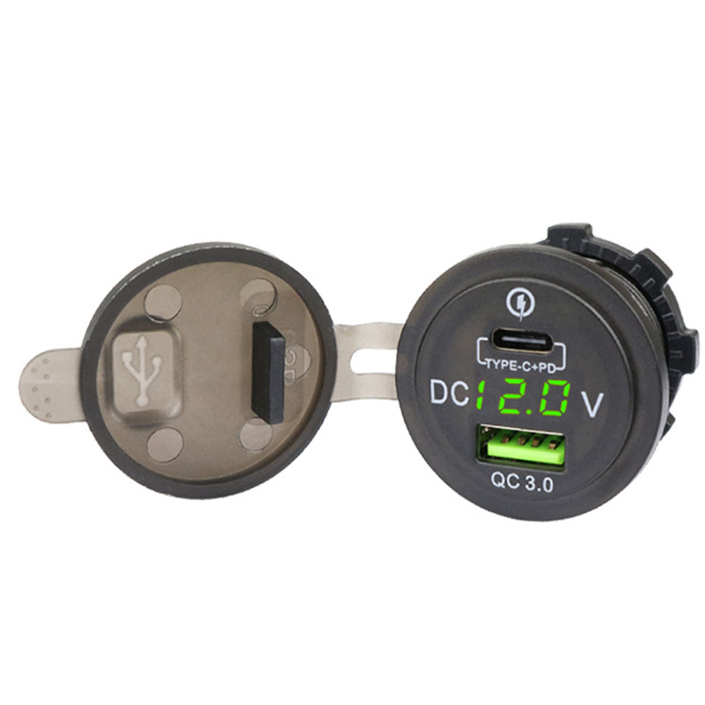 LED Outlet QC 3.0 Socket Voltm - Car Accessories Qc review and price