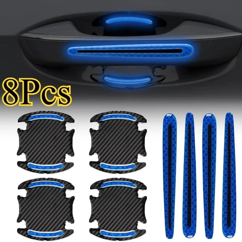 4/8PCS Car Door Reflective Sti - Car Door Handle Protector review and price